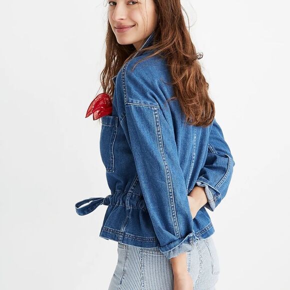 Madewell Denim Southlake Military Jacket Size S(Fit M) - Picture 10 of 12